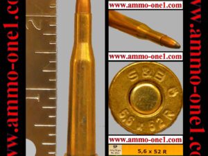 5.6x52rmm by s&b, correct head stamp, one cartridge not a box 5.6x52rmm by s&b, correct head stamp, one cartridge not a box