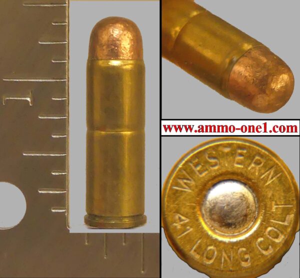 .41 long colt, western cart. co. lubaloy, 1 cartridge. not a box, *due to age no returns, if it does not fire!