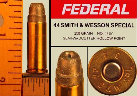 .44 smith & wesson special by federal, lead, one cartridge