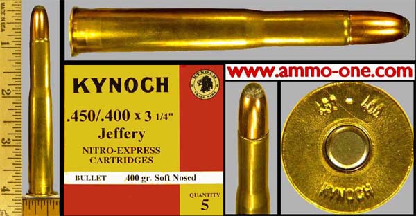 .450 400 n.e. 3 &1/4", kynoch jsp, one cartridge not a box! .450 400 n.e. 3 &1/4", kynoch jsp, one cartridge not a box!