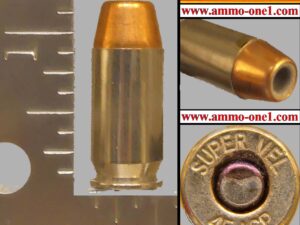 .45 auto #06, older production, smaller print "super vel 45 acp" h/s, nickel case, jhp, one cartridge not a box! .45 auto #06, older production, smaller print "super vel 45 acp" h/s, nickel case, jhp, one cartridge not a box!