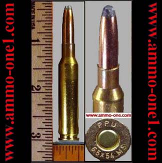 6.5x54mm ms (mannlicher schoenauer), by ppu, jsp, one cartridge, not a box!