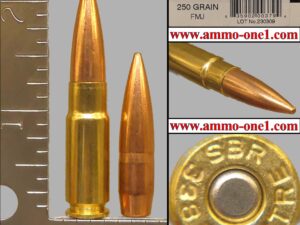 .338 spectre by sbr, 250 grain fmj, one cartridge not a box .338 spectre by sbr, 250 grain fmj, one cartridge not a box