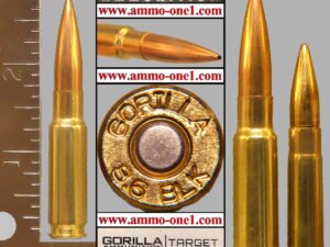 8.6 blackout by gorilla ammo, 300 grain sierra matchking subsonic, one cartridge not a box.