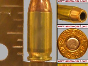 .45 auto #007, newer +p, large print "super vel 45 acp+p" h/s, brass case, jhp, one cartridge not a box! .45 auto #007, newer +p, large print "super vel 45 acp+p" h/s, brass case, jhp, one cartridge not a box!