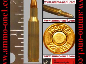 .222 remington by hornady"frontier" h/s, jsp, *patina*, one cartridge not a box!