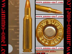 .222 remington by winchester, "fmj", "w w super"h/s, mint & bright, one cartridge not a box! .222 remington by winchester, "fmj", "w w super"h/s, mint & bright, one cartridge not a box!
