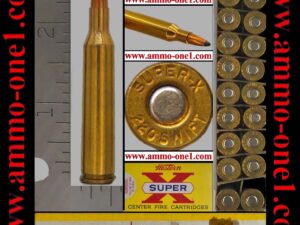 .220 swift by western / winchester, older "pre 1961" production, "super x 220 swift" h/s, 48 gr. jsp, box of 20 cartridges! box not mint see picture and info on page.